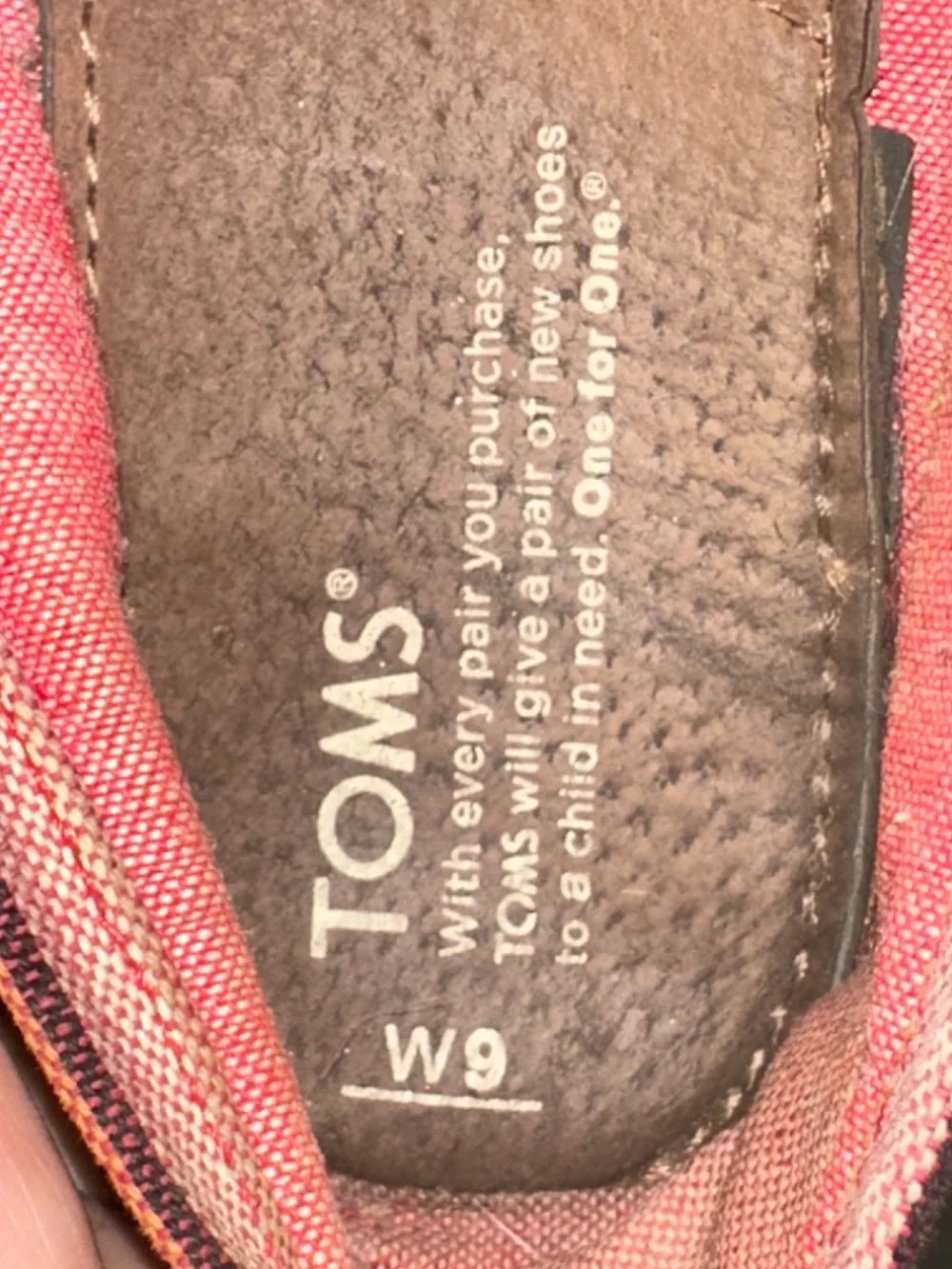 TOMS Aztek Red Shoes Womens 9